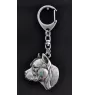 American Staffordshire Terrier, Amstaff, Am staff, Staff II - Porte-clés argenté avec chien, décoration de sac à main, pendentif de sac à dos par la marque Art-Dog