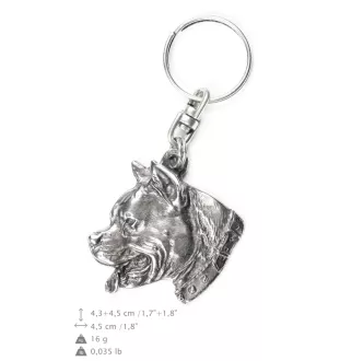 American Staffordshire Terrier, Amstaff, Am staff, Staff I - Pendentif chien argenté, décoration de sac à main, pendentif sac à dos par la marque Art-Dog