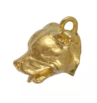 American Staffordshire Terrier, Amstaff - Gilded key ring with dog, handbag decoration, luxury accessory by Art-Dog brand