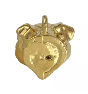 American Staffordshire Terrier, Amstaff, Am staff, Staff - Porte-clés doré avec chien, décoration de sac à main, accessoire de luxe de la marque Art-Dog