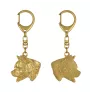 American Staffordshire Terrier, Amstaff I - Gilded key ring with dog, handbag decoration, luxury accessory by Art-Dog brand
