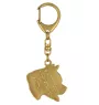 American Staffordshire Terrier, Amstaff I - Gilded key ring with dog, handbag decoration, luxury accessory by Art-Dog brand