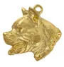 American Staffordshire Terrier, Amstaff I - Vergoldeter Schlüsselanhänger mit Hund, Handtaschenschmuck, Luxus-Accessoire der Marke Art-Dog