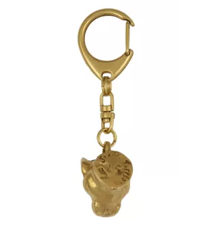 Amerykański Staffordshire terrier brelok pozłacany w pudełku Art-Dog