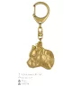 American Staffordshire Terrier, Amstaff II - Gilded key ring with dog in gift box, handbag decoration, luxury accessory by Art-Dog brand