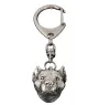 American Staffordshire Terrier, Amstaff - Silver-plated key ring with a dog in a gift box, handbag decoration, backpack pendant by Art-Dog brand