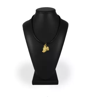 American Staffordshire Terrier, Amstaff - Hundehalsband, vergoldeter Anhänger für Hundefans, einzigartiger Schmuck der Marke Art-Dog