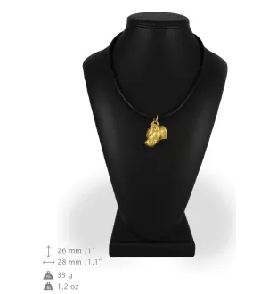 American Staffordshire Terrier, Amstaff, Am staff, Staff - Collier pour chien, pendentif plaqué or pour fan de chien, bijoux uniques de la marque Art-Dog