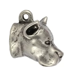 American Staffordshire Terrier, Amstaff, Am staff, Staff - Collier de chien dans une boîte cadeau, médaillon argenté pour fan de chien, pendentif remarquable de la marque Art-Dog