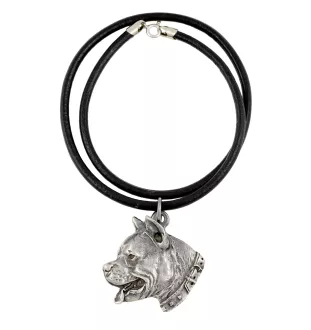 American Staffordshire Terrier, Amstaff I - Dog necklace in gift box, silver-plated locket for dog fan, striking pendant by Art-Dog brand