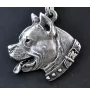 American Staffordshire Terrier, Amstaff, Am staff, Staff I - Collier de chien dans une boîte cadeau, médaillon argenté pour fan de chien, pendentif remarquable de la marque Art-Dog