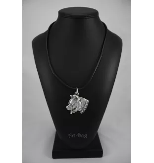 American Staffordshire Terrier, Amstaff, Am staff, Staff I - Collier de chien dans une boîte cadeau, médaillon argenté pour fan de chien, pendentif remarquable de la marque Art-Dog