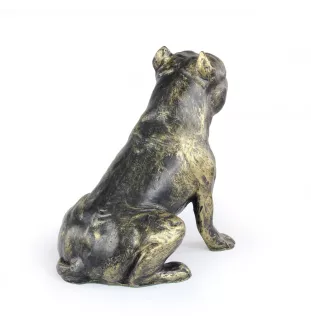 American Staffordshire Terrier, Amstaff - Hundestatue, sitzender Hund für den Schreibtisch, Dekoration für das Wohnzimmer eines Hundeliebhabers von Art-Dog