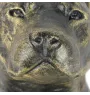 American Staffordshire Terrier, Amstaff - Hundestatue, sitzender Hund für den Schreibtisch, Dekoration für das Wohnzimmer eines Hundeliebhabers von Art-Dog