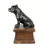 Amerykański Staffordshire terrier niska urna z siedzącą figurką z żywicy Art-Dog