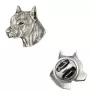 American Staffordshire Terrier, Amstaff I  - Versilberte Hundebrosche, elegante Anstecknadel, Jackenreversschmuck der Marke Art-Dog