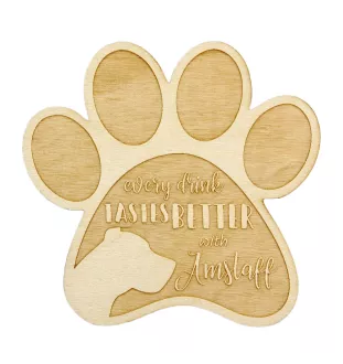 American Staffordshire Terrier, Amstaff - Tasse Untersetzer, graviert Untersetzer mit Hund, Geschenk für Hundeliebhaber von Art-Dog Marke