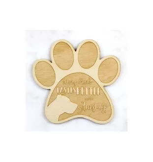 American Staffordshire Terrier, Amstaff - Mug coaster, engraved coaster with dog, gift for dog lover by Art-Dog brand