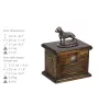 American Staffordshire Terrier, Amstaff - Eine Urne für die Asche eines Hundes, eine Urne mit einer Statue, eine personalisierte Hundeurne von der Marke Art-Dog.