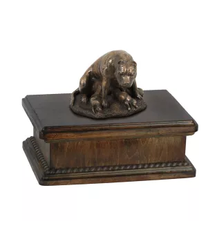 American Staffordshire Terrier, Amstaff I - Hund Ascheurne, klassische Urne mit Statue, elegante Urne mit Hund von der Marke Art-Dog
