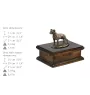 American Staffordshire Terrier, Amstaff II - urn for dog ashes, classic urn with a statuette, elegant urn with a dog by Art-Dog brand