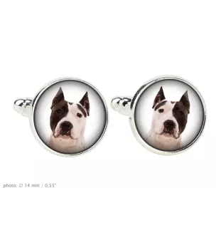 American Staffordshire Terrier, Amstaff - Manschettenknöpfe, Hemdverzierung, Hemdanhänger der Marke Art-Dog