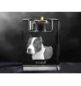 Amerykański Staffordshire terrier świecznik kryształowy z psem Art-Dog
