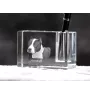 American Staffordshire Terrier, Amstaff - Pen stand, crystal organiser with dog photo, unique desk decoration by Art-Dog brand