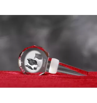 American Staffordshire Terrier, Amstaff, Am staff, Staff - Bouchon de bouteille en cristal, bouchon de vin unique avec photo, cadeau personnalisé pour sommelier par la marque Art-Dog