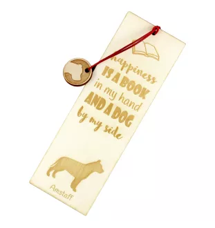 American Staffordshire Terrier, Amstaff - dog bookmark, personalized bookmark, dog gadget for Art-Dog brand readers
