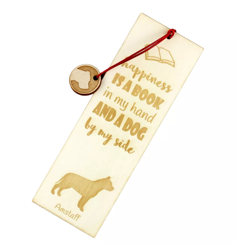 American Staffordshire Terrier, Amstaff - dog bookmark, personalized bookmark, dog gadget for Art-Dog brand readers