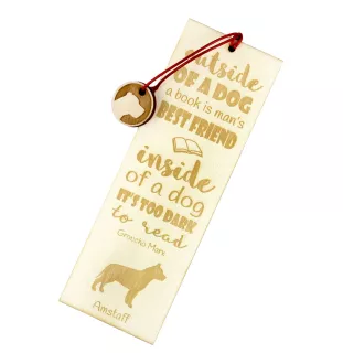 American Staffordshire Terrier, Amstaff, Am staff, Staff - marque-page pour livre avec chien, marque-page personnalisé, cadeau pour les amateurs de livres de la marque Art-Dog