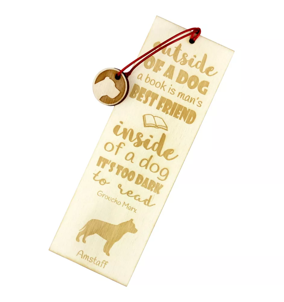 American Staffordshire Terrier, Amstaff, Am staff, Staff - marque-page pour livre avec chien, marque-page personnalisé, cadeau pour les amateurs de livres de la marque Art-Dog