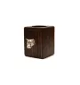 American Staffordshire Terrier, Amstaff, Am staff, Staff - bougeoir en bois avec un chien, un souvenir unique après la perte d'un chien, une œuvre artisanale de la marque Art-Dog