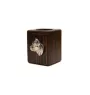 American Staffordshire Terrier, Amstaff II - wooden candle holder with a dog, a unique souvenir after losing a dog, a handicraft from the Art-Dog brand