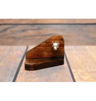 American Staffordshire Terrier, Amstaff, Am staff, Staff - bougeoir en bois avec un chien, support pour bougie chauffe-plat, lieu de mémoire pour chien de la marque Art-Dog