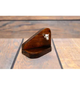 American Staffordshire Terrier, Amstaff, Am staff, Staff - bougeoir en bois avec un chien, support pour bougie chauffe-plat, lieu de mémoire pour chien de la marque Art-Dog