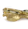 American Staffordshire Terrier, Amstaff I - brooch with a clip, gold-plated holder for a race number, elegant dog show pin from Art-Dog brand
