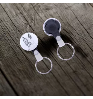 American Staffordshire Terrier, Amstaff, Am staff, Staff - porte-clés avec l'image d'un chien, pendentif avec la propre graphique de la marque Art-Dog