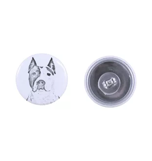 American Staffordshire Terrier, Amstaff, Am staff, Staff - boucles d'oreilles uniques avec un chien, votre animal de compagnie sur un porte-clés, marque propre Art-Dog
