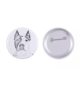 Amerykański Staffordshire terrier przypinka z psem duża Art-Dog