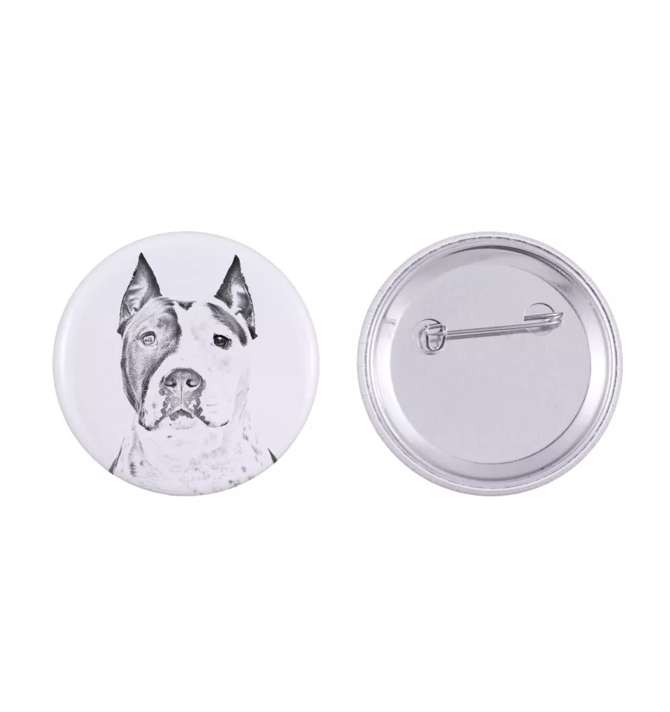 Amerykański Staffordshire terrier przypinka z psem duża Art-Dog