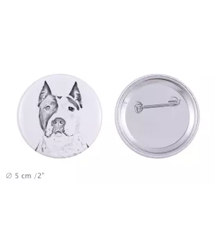 American Staffordshire Terrier, Amstaff, Am staff, Staff - badge avec votre chien, ajoutez votre propre photo, marque Art-Dog