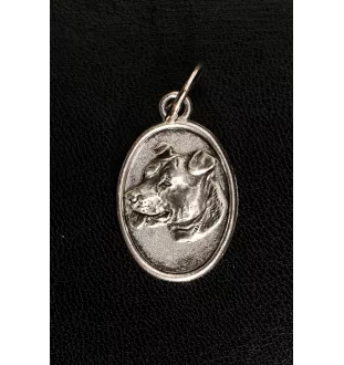 American Staffordshire Terrier, Amstaff - Halskette mit Hund, Anhänger für Hundemama, einzigartiger Schmuck der Marke Art-Dog