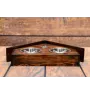 American Staffordshire Terrier, Amstaff I - wooden stand with bowls for a dog, decorative dog bowls, a gift for adopting a dog from the Art-Dog brand