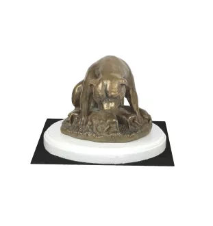 American Staffordshire Terrier, Amstaff, Am staff, Staff I - statuette de chien, figurine sur un socle blanc, trophée pour exposition de chiens de la marque Art-Dog