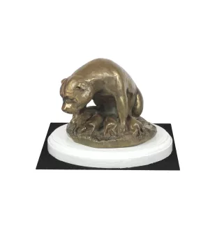 American Staffordshire Terrier, Amstaff, Am staff, Staff I - statuette de chien, figurine sur un socle blanc, trophée pour exposition de chiens de la marque Art-Dog
