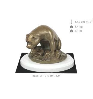 American Staffordshire Terrier, Amstaff, Am staff, Staff I - statuette de chien, figurine sur un socle blanc, trophée pour exposition de chiens de la marque Art-Dog