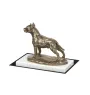 American Staffordshire Terrier, Amstaff - Hundestatue, Figur auf weißem Marmor, Trophäe für die Art-Dog-Hundeaustellung