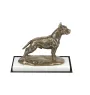 American Staffordshire Terrier, Amstaff, Am staff, Staff - une statuette de chien, une figurine en marbre blanc, un trophée pour l'exposition de chiens de la marque Art-Dog